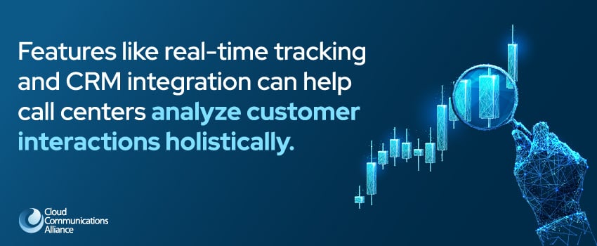 Features like real-time tracking and CRM integration can help call centers analyze customer interactions holistically.